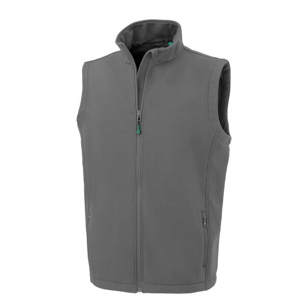 RESULT GENUINE RECYCLED MEN'S RECYCLED 2-LAYER PRINTABLE SOFTSHELL BODYWARMER R902M