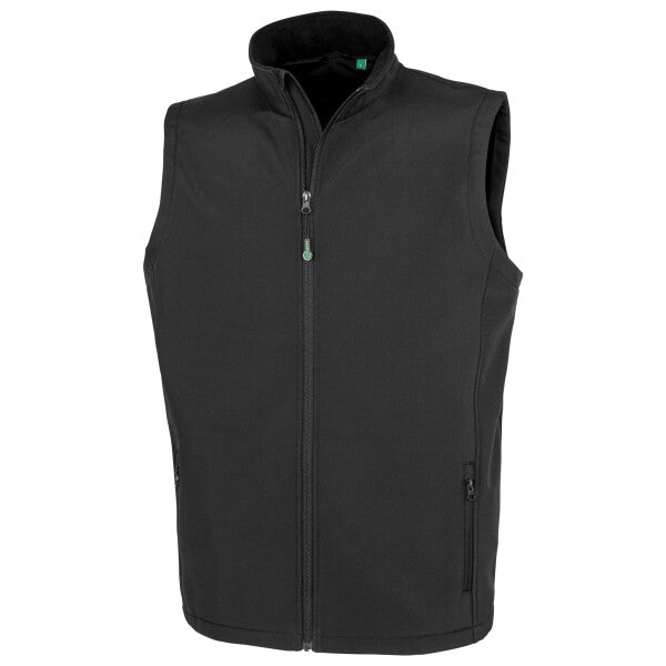 RESULT GENUINE RECYCLED MEN'S RECYCLED 2-LAYER PRINTABLE SOFTSHELL BODYWARMER R902M