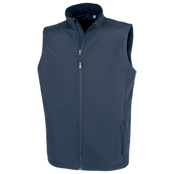 RESULT GENUINE RECYCLED MEN'S RECYCLED 2-LAYER PRINTABLE SOFTSHELL BODYWARMER R902M