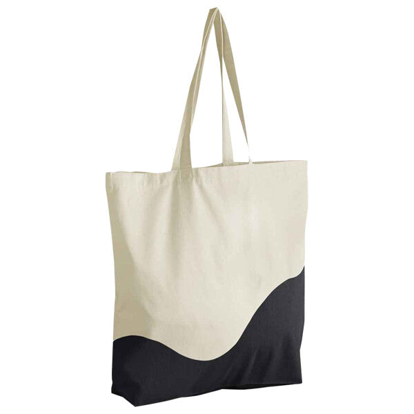 WESTFORD MILL WESTFORD MILL ORGANIC COTTON WAVE PRINT MAXI TOTE BAG W235