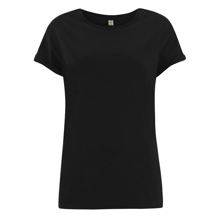 Continental Clothing EP12 Women's Rolled Sleeve T-Shirt Black