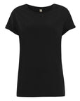 Continental Clothing EP12 Women's Rolled Sleeve T-Shirt Black