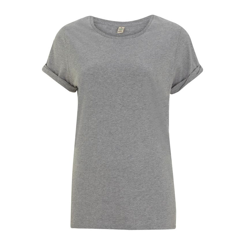 Continental Clothing EP12 Women's Rolled Sleeve T-Shirt Melange Grey