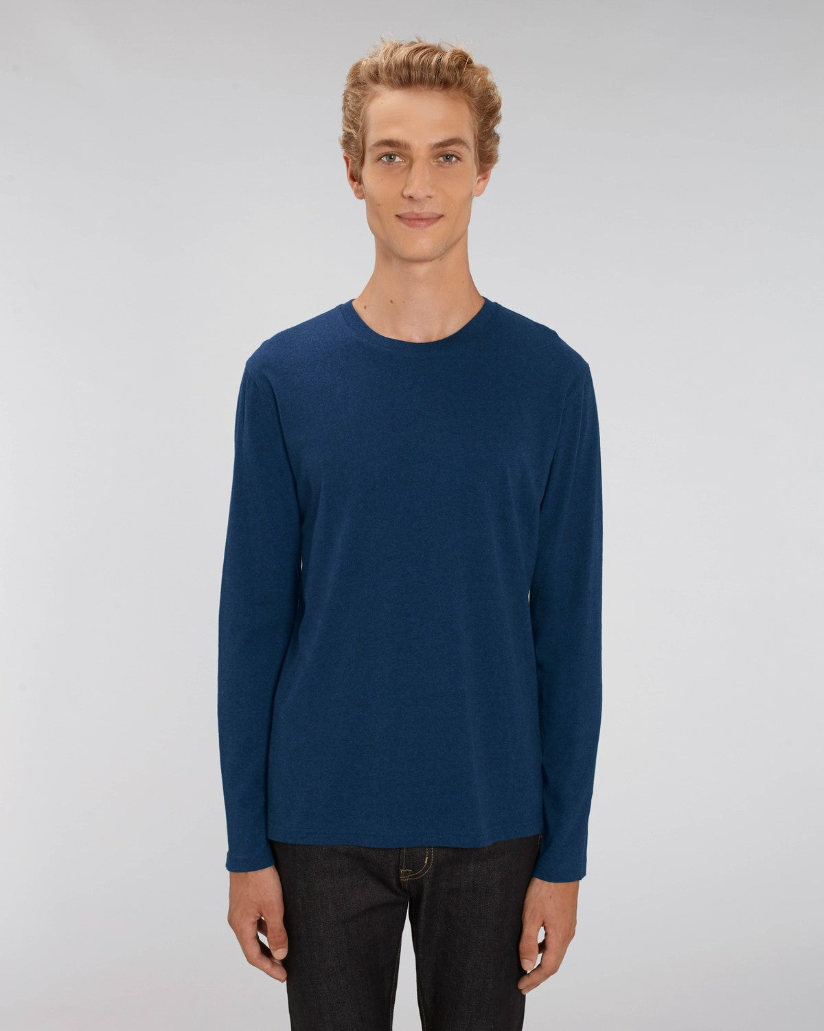 Stanley Stella Shuffler Men's Long Sleeve T-Shirt Black Heather