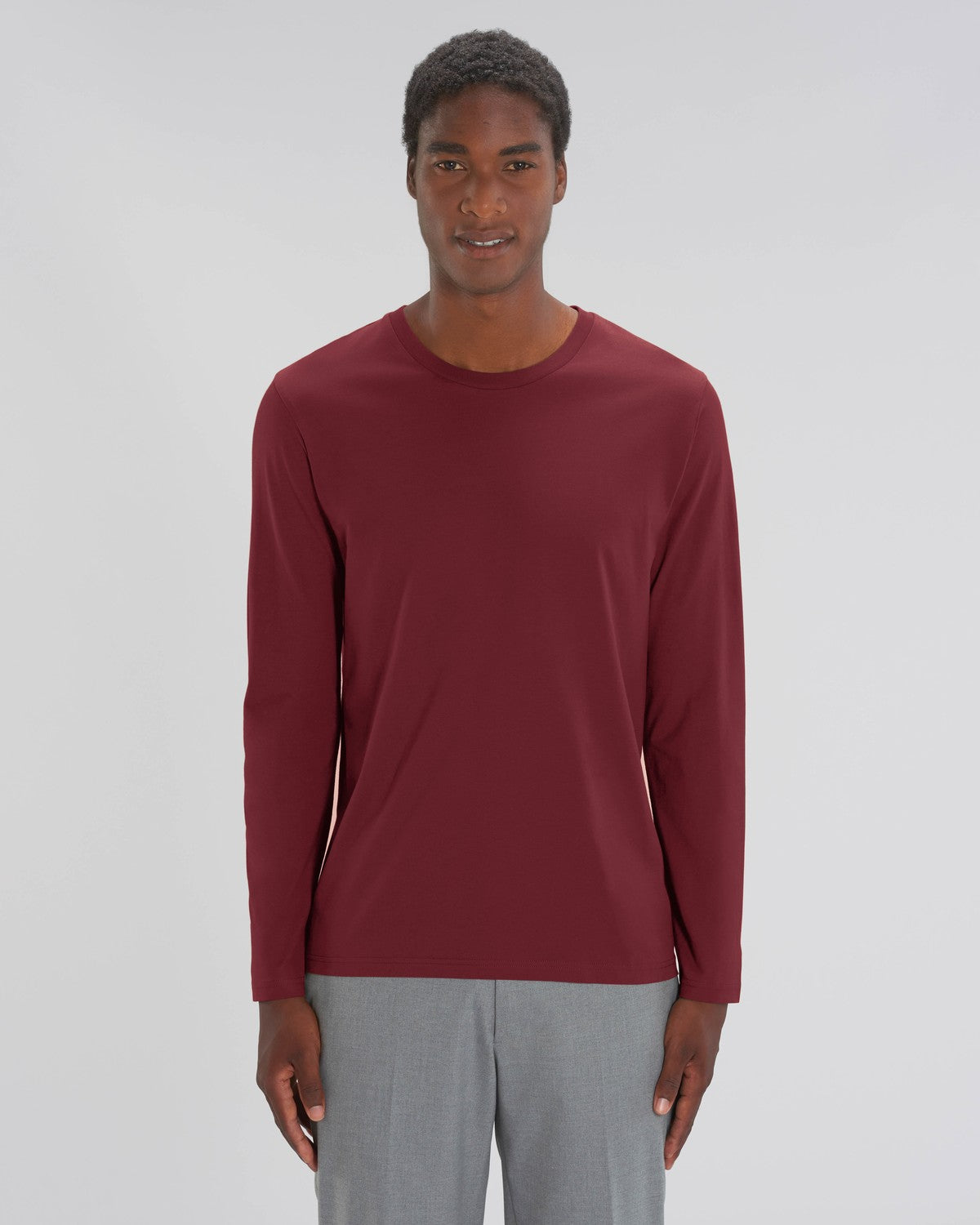 Stanley Stella Shuffler Men's Long Sleeve T-Shirt Burgundy