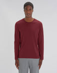 Stanley Stella Shuffler Men's Long Sleeve T-Shirt Burgundy