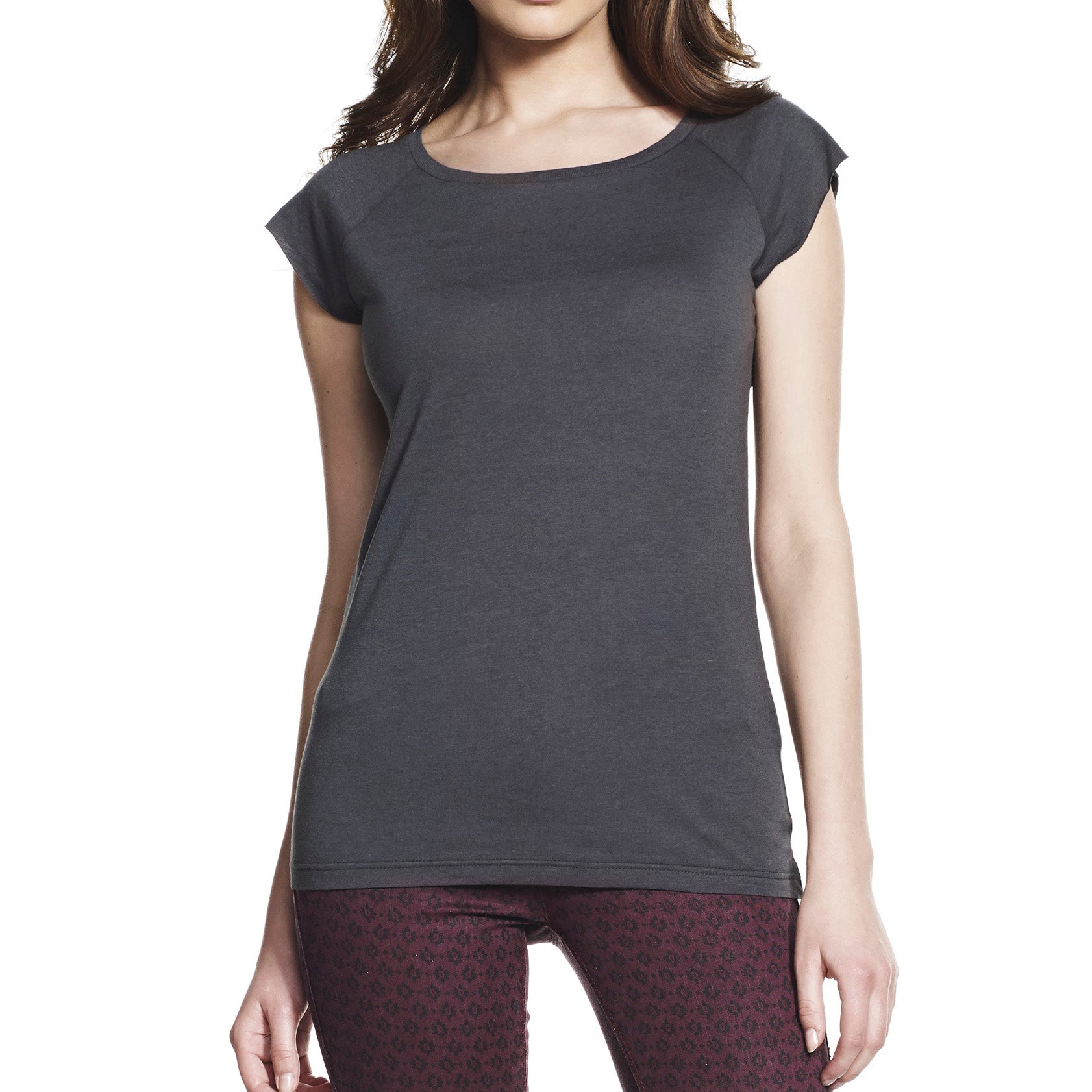 N43 Bamboo Viscose Women's T-shirt charcoal grey
